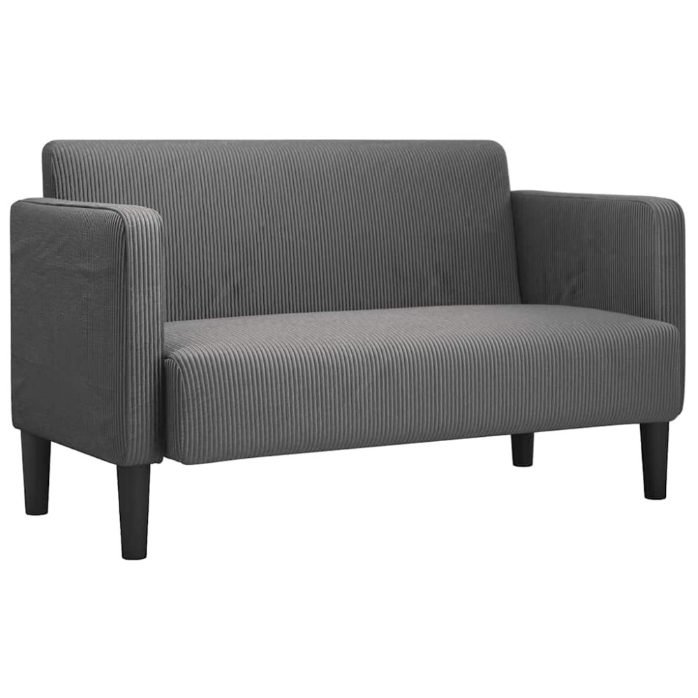 vidaXL Canapea lovesea gri închis 109 cm țesătură velur