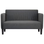 vidaXL Canapea lovesea gri închis 109 cm țesătură velur vidaXL Canapea lovesea gri închis 109 cm țesătură velur