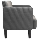 vidaXL Canapea lovesea gri închis 109 cm țesătură velur vidaXL Canapea lovesea gri închis 109 cm țesătură velur