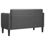 vidaXL Canapea lovesea gri închis 109 cm țesătură velur vidaXL Canapea lovesea gri închis 109 cm țesătură velur