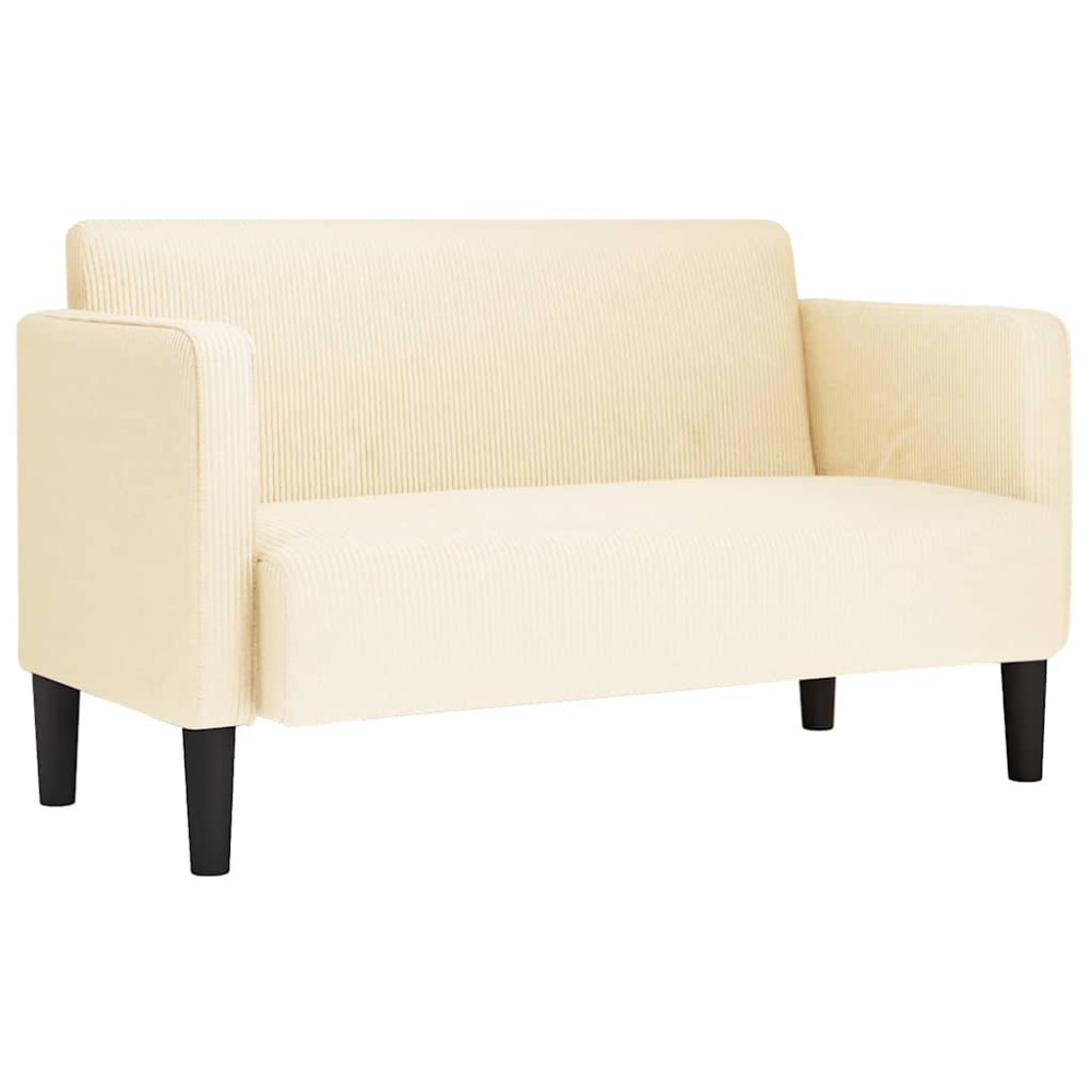 vidaXL Canapea Loveseat crem 109 cm țesătură velur