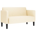 vidaXL Canapea Loveseat crem 109 cm țesătură velur
