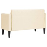 vidaXL Canapea Loveseat crem 109 cm țesătură velur