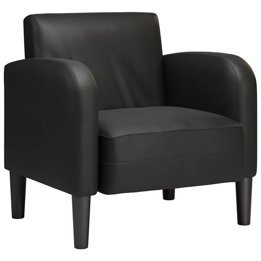 vidaXL Canapea scaun cu cotiere negru 54 cm piele artificială