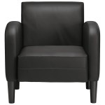 vidaXL Canapea scaun cu cotiere negru 54 cm piele artificială