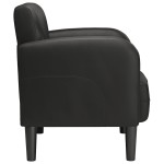 vidaXL Canapea scaun cu cotiere negru 54 cm piele artificială