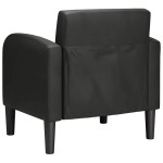 vidaXL Canapea scaun cu cotiere negru 54 cm piele artificială
