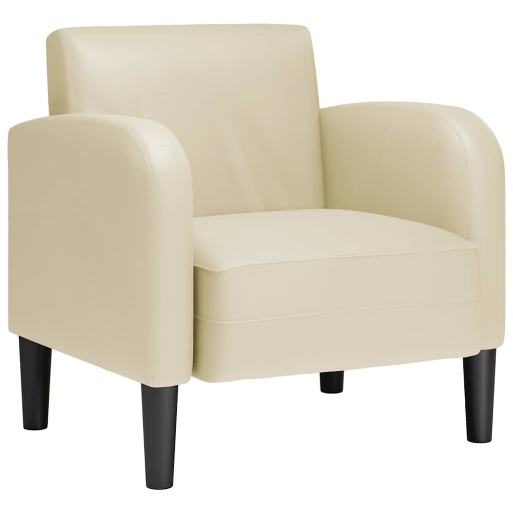 vidaXL Canapea scaun cu cotiere crem 54 cm piele artificială