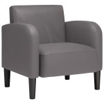 vidaXL Canapea scaun cu cotiere gri 54 cm piele artificială vidaXL Canapea scaun cu cotiere gri 54 cm piele artificială