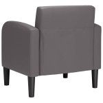 vidaXL Canapea scaun cu cotiere gri 54 cm piele artificială vidaXL Canapea scaun cu cotiere gri 54 cm piele artificială