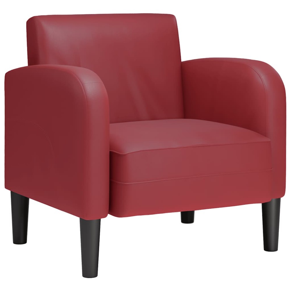vidaXL Canapea Scaun cu cotiere Vin Roșu 54 cm piele artificială