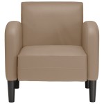 vidaXL Canapea scaun cu cotiere Cappuccino 54 cm piele artificială vidaXL Canapea scaun cu cotiere Cappuccino 54 cm piele artificială