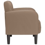 vidaXL Canapea scaun cu cotiere Cappuccino 54 cm piele artificială vidaXL Canapea scaun cu cotiere Cappuccino 54 cm piele artificială
