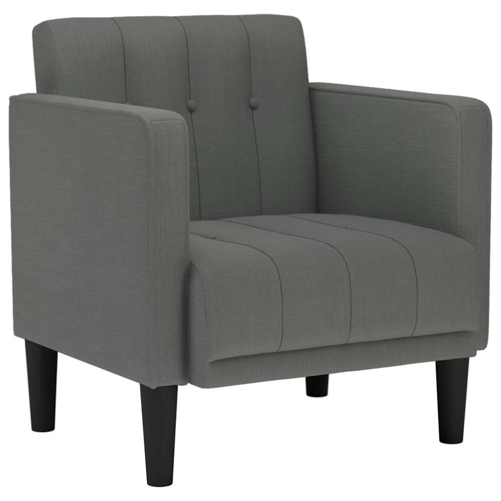vidaXL Canapea Scaun cu cotiere Gri închis 53 cm Material