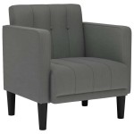 vidaXL Canapea Scaun cu cotiere Gri închis 53 cm Material