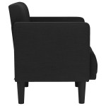 vidaXL Canapea Scaun cu cotiere, negru, 53 cm, textil vidaXL Canapea Scaun cu cotiere, negru, 53 cm, textil