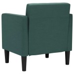 vidaXL Canapea scaun cu cotiere, verde închis, 53 cm, textil