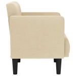 vidaXL Canapea Scaun cu cotiere, crem, 53 cm, textil