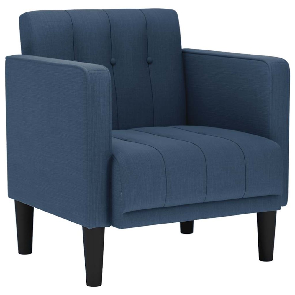 vidaXL Canapea Scaun cu cotiere, albastru, 53 cm, textil