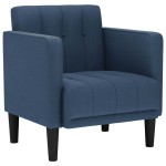 vidaXL Canapea Scaun cu cotiere, albastru, 53 cm, textil