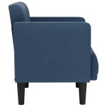 vidaXL Canapea Scaun cu cotiere, albastru, 53 cm, textil