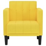 vidaXL Canapea scaun cu cotiere, galben deschis, 53 cm, textil vidaXL Canapea scaun cu cotiere, galben deschis, 53 cm, textil