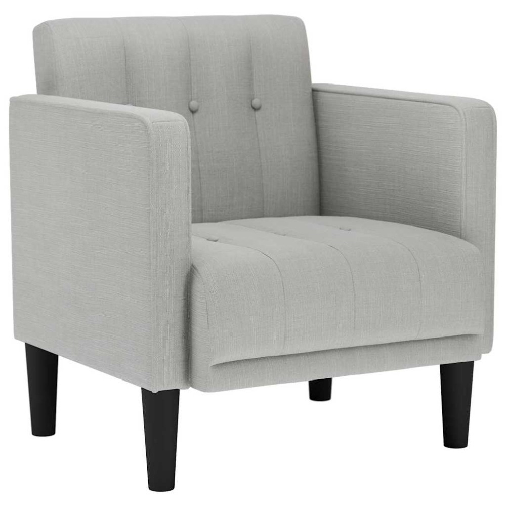 vidaXL Canapea scaun cu cotiere, gri nor, 53 cm, textil