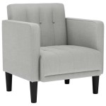 vidaXL Canapea scaun cu cotiere, gri nor, 53 cm, textil vidaXL Canapea scaun cu cotiere, gri nor, 53 cm, textil