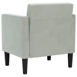 vidaXL Canapea scaun cu cotiere, gri deschis, 53 cm, catifea