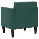 vidaXL Canapea scaun cu cotiere, verde închis, 53 cm, catifea
