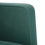 vidaXL Canapea scaun cu cotiere, verde închis, 53 cm, catifea