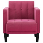 vidaXL Canapea Scaun cu cotiere, vin roșu, 53 cm, catifea vidaXL Canapea Scaun cu cotiere, vin roșu, 53 cm, catifea