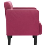vidaXL Canapea Scaun cu cotiere, vin roșu, 53 cm, catifea vidaXL Canapea Scaun cu cotiere, vin roșu, 53 cm, catifea