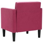 vidaXL Canapea Scaun cu cotiere, vin roșu, 53 cm, catifea vidaXL Canapea Scaun cu cotiere, vin roșu, 53 cm, catifea