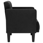 vidaXL Canapea Scaun cu cotiere, negru, 53 cm, catifea vidaXL Canapea Scaun cu cotiere, negru, 53 cm, catifea