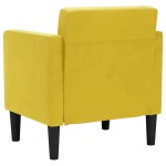 vidaXL Canapea Scaun cu cotiere, galben, 53 cm, catifea