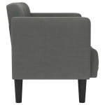 vidaXL Canapea loveseat, gri închis, 111 cm, textil