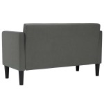 vidaXL Canapea loveseat, gri închis, 111 cm, textil