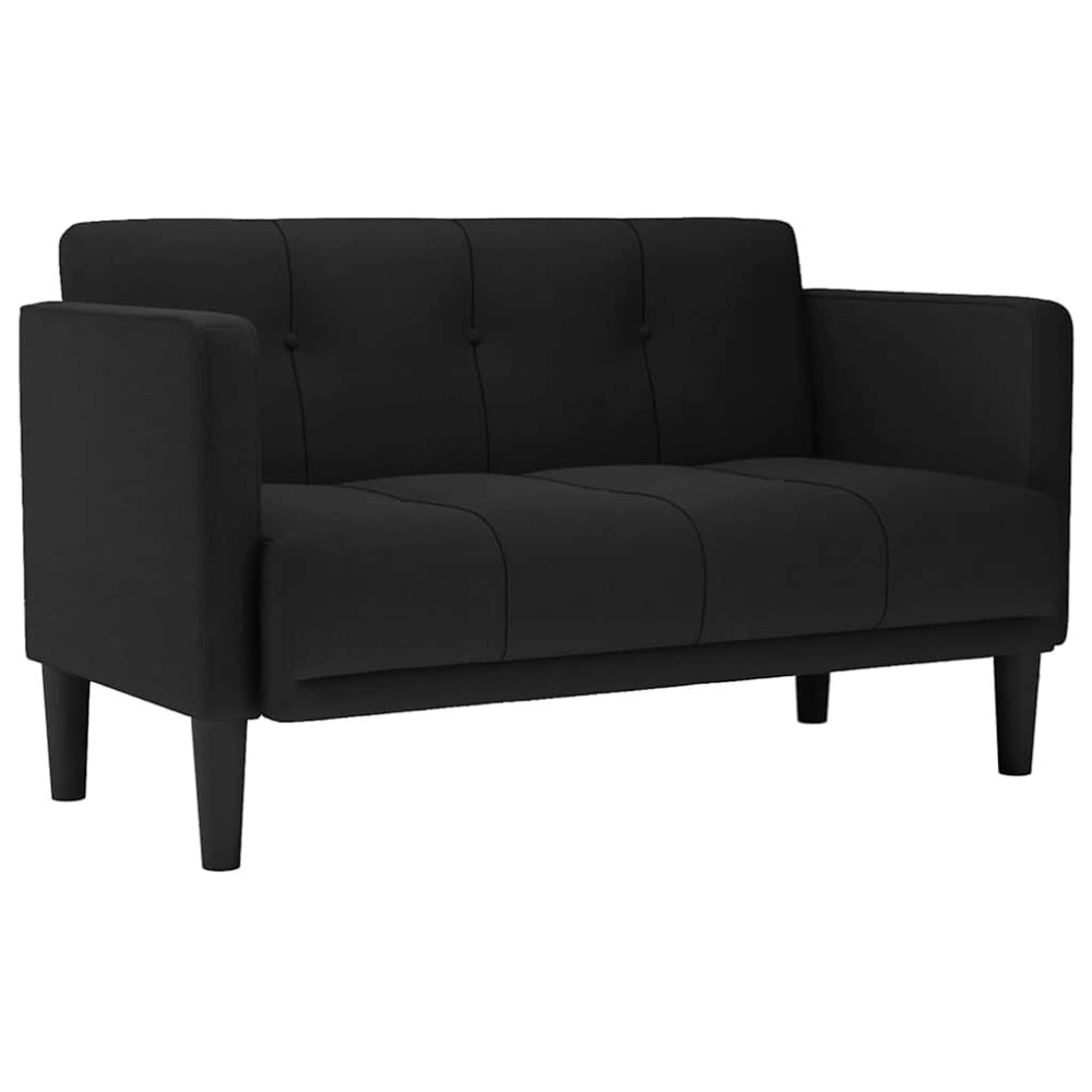 vidaXL Canapea loveseat, negru, 111 cm, textil