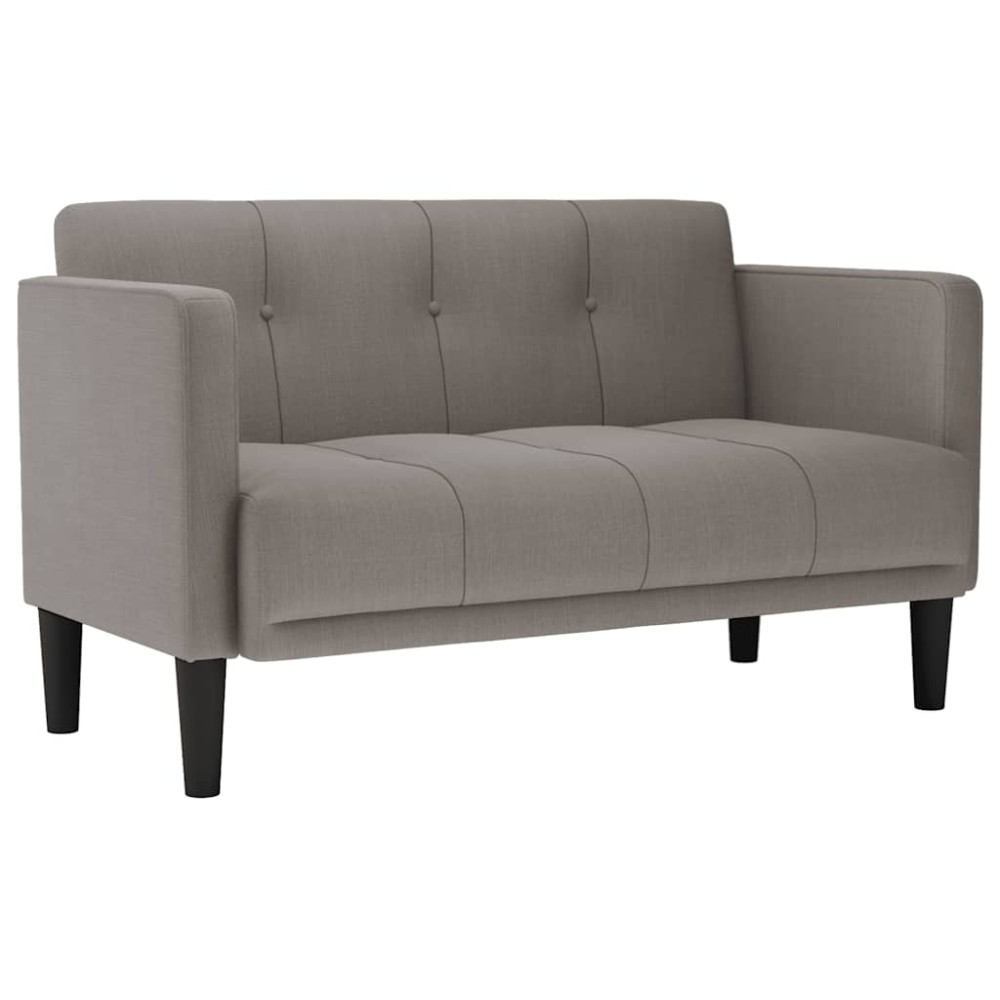 vidaXL Canapea loveseat, taupe, 111 cm, textil