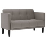 vidaXL Canapea loveseat, taupe, 111 cm, textil