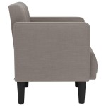 vidaXL Canapea loveseat, taupe, 111 cm, textil
