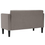 vidaXL Canapea loveseat, taupe, 111 cm, textil