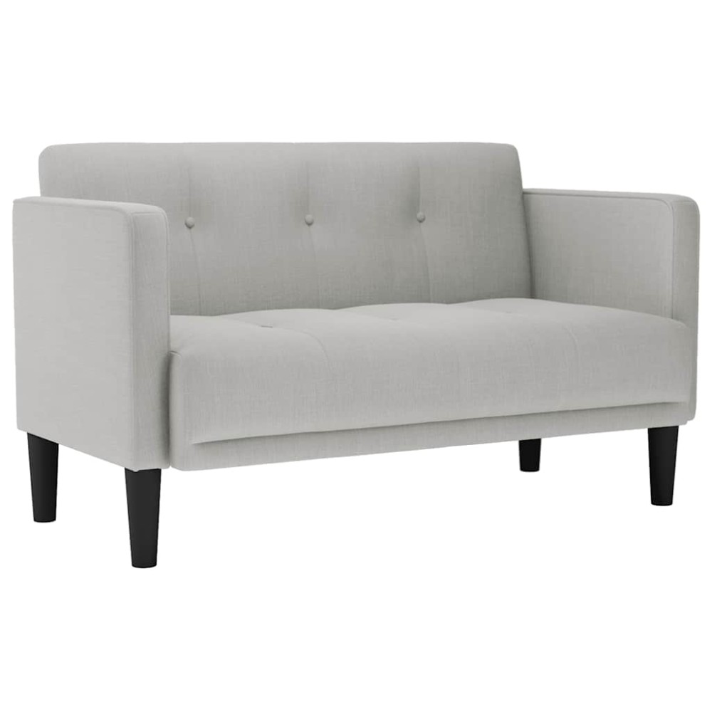 vidaXL Canapea loveseat, gri nor, 111 cm, textil