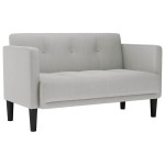vidaXL Canapea loveseat, gri nor, 111 cm, textil