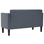 vidaXL Canapea loveseat, gri închis, 111 cm, catifea vidaXL Canapea loveseat, gri închis, 111 cm, catifea
