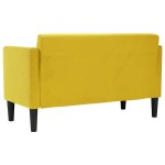 vidaXL Canapea loveseat, galben, 111 cm, catifea