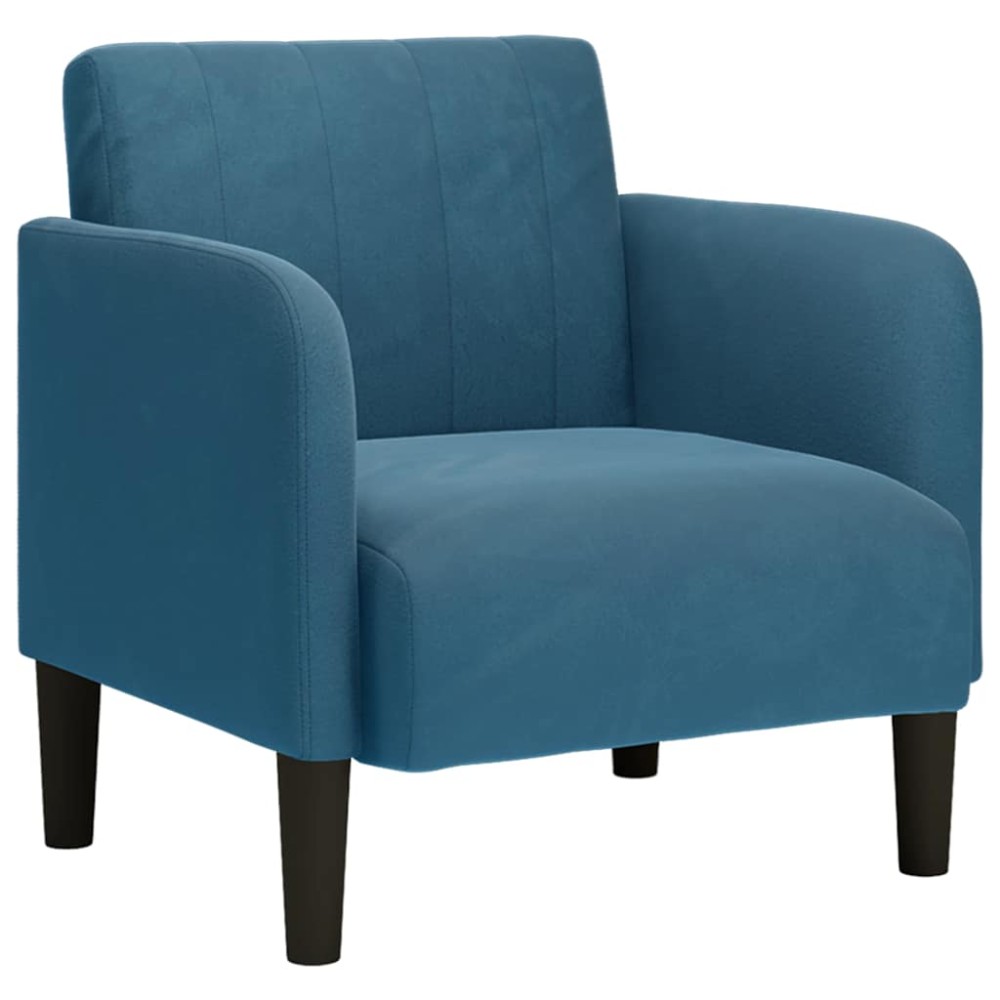 vidaXL Canapea Scaun cu cotiere, albastru, 54 cm, catifea