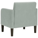 vidaXL Canapea scaun cu cotiere Gri deschis 54 cm catifea