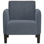 vidaXL Canapea Scaun cu cotiere Gri închis 54 cm catifea vidaXL Canapea Scaun cu cotiere Gri închis 54 cm catifea